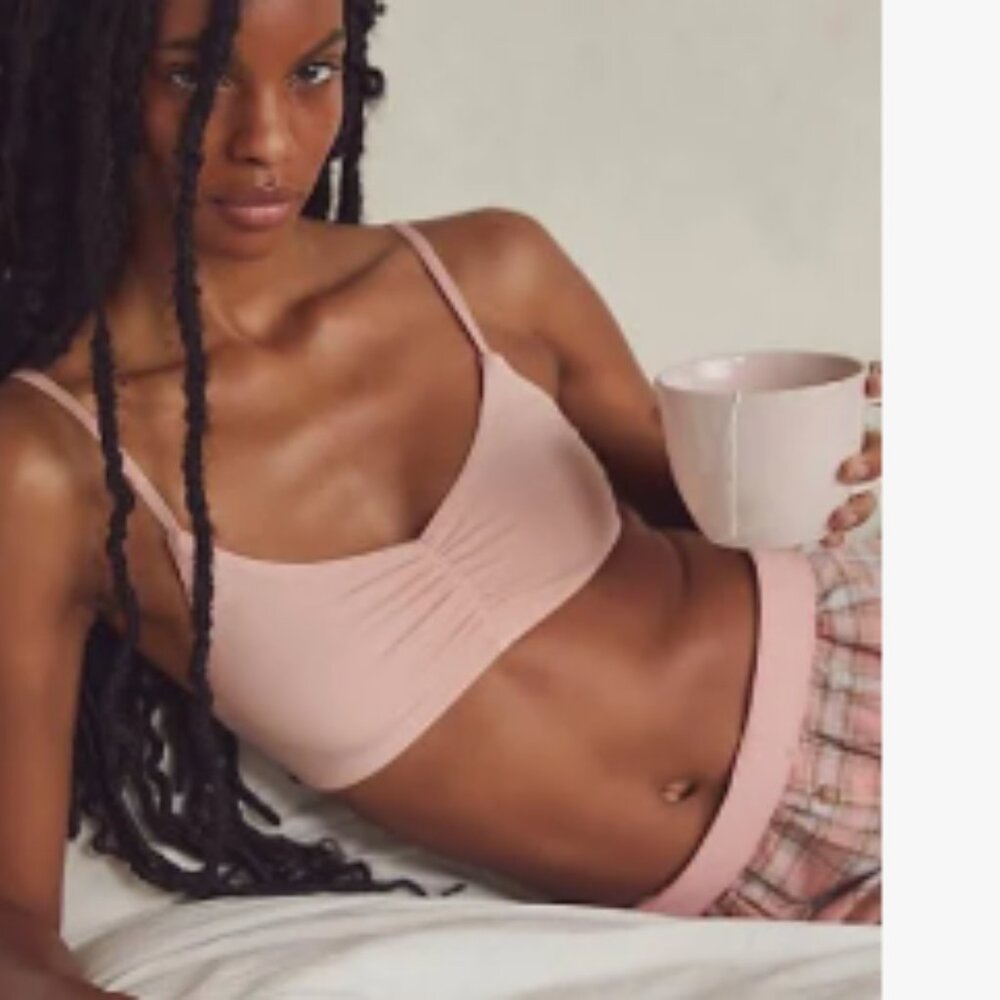 new FREE PEOPLE INTIMATELY  The Essential Bralette  Ruched RAYON